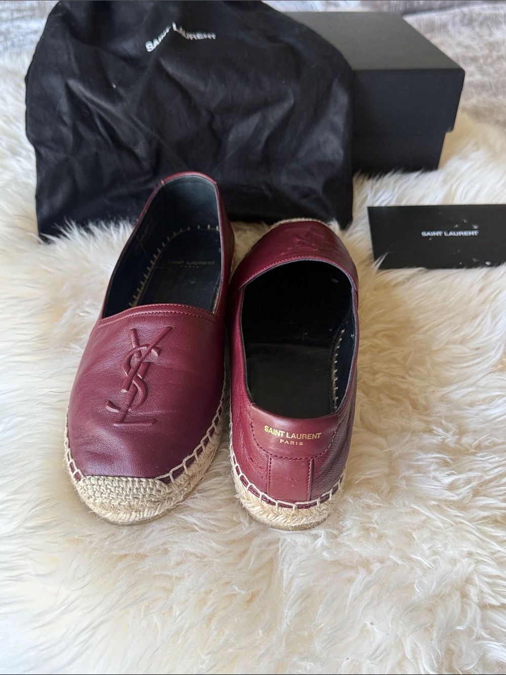 Saint Laurent Burgundy Espadrilles - Picture 3 of 8